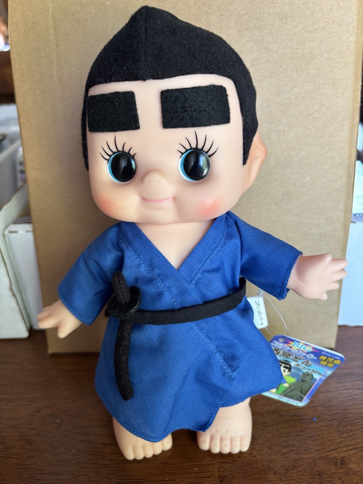 BIG Saigo Don Kewpie Doll Kagoshima Limited Edition Japanese Souvenir Tagged