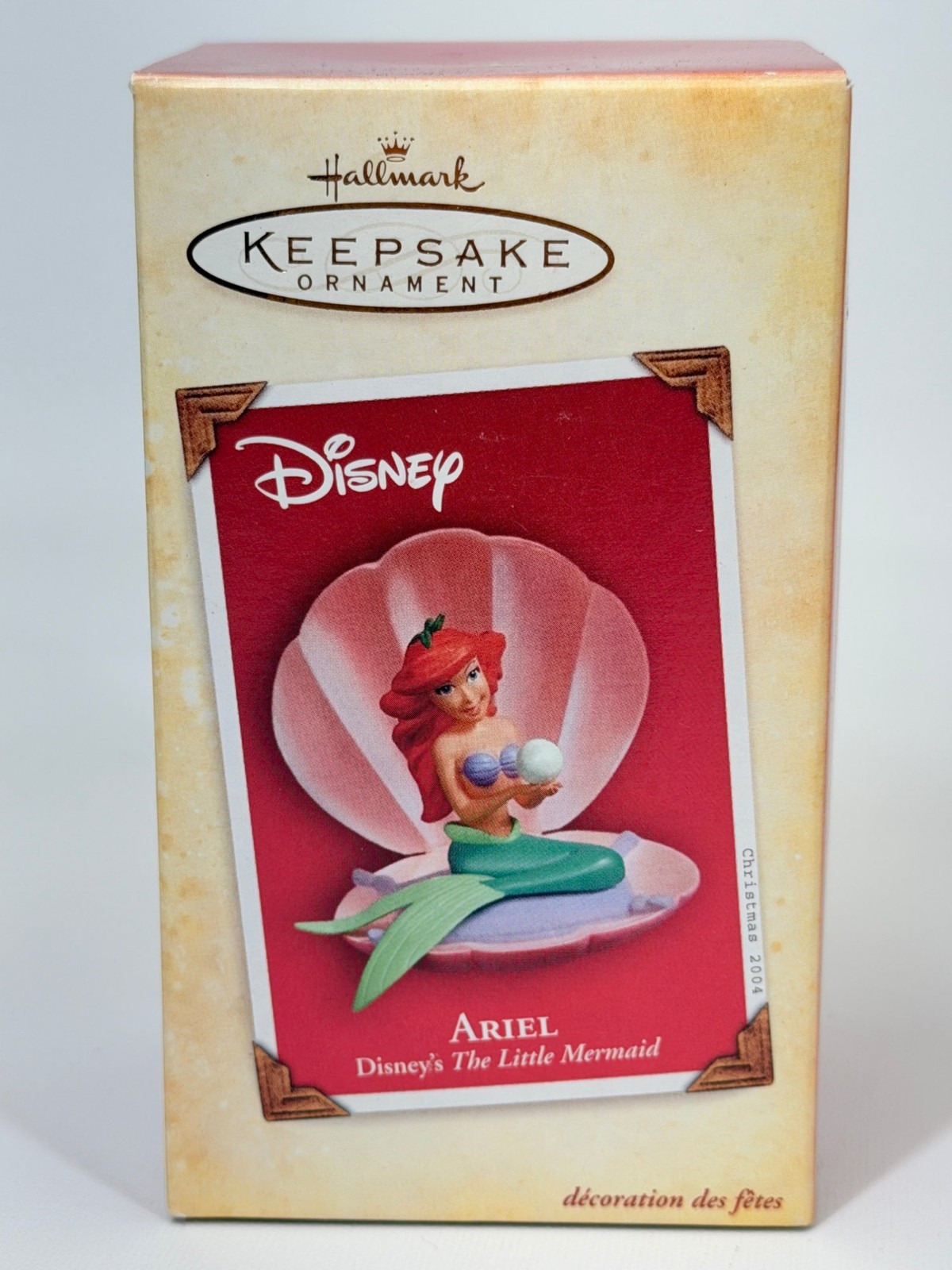 Hallmark Ariel Disney Ornament Little Mermaid 2004 Seashell Pearl QXD5061