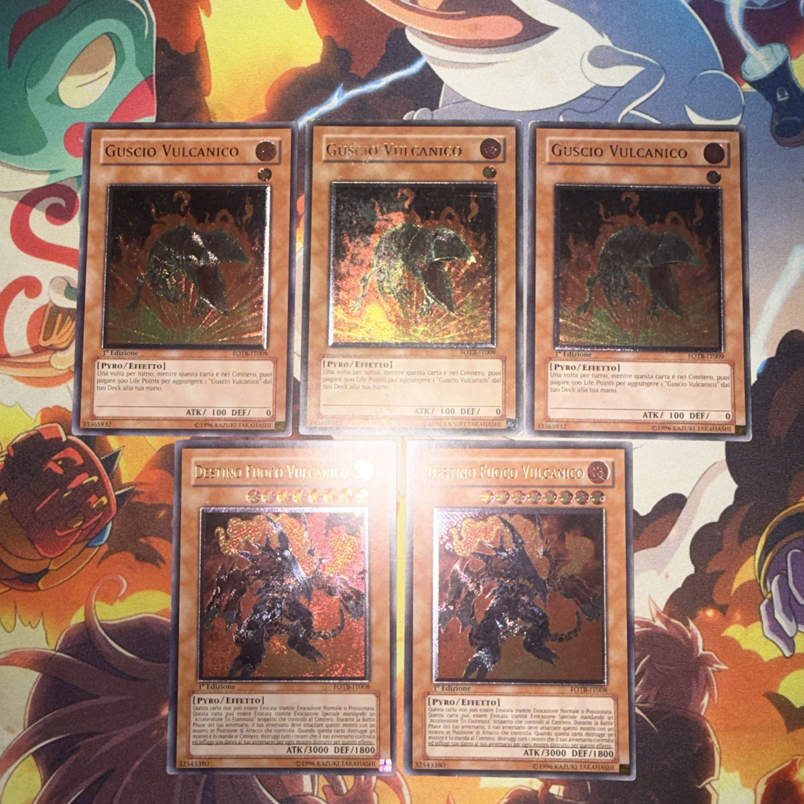 Yu-Gi-Oh Destiny Fire Volcanic FOTB-IT008 Ultimate 1st + Volcanic Shell