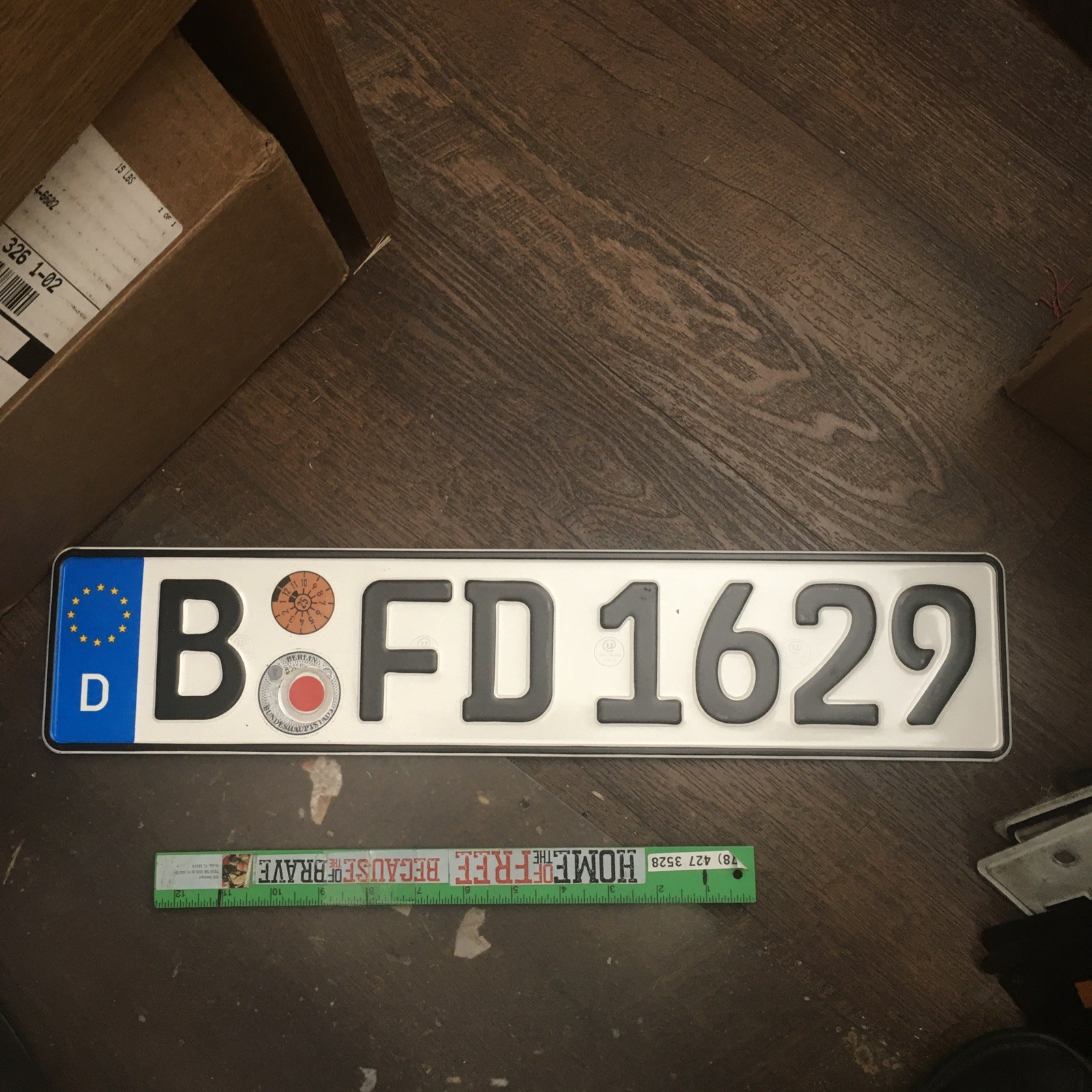 Real License Plate, BERLIN , EX. COND. SHIPS FAST ,WELL PACKED,NOT A FAKE PLATE 