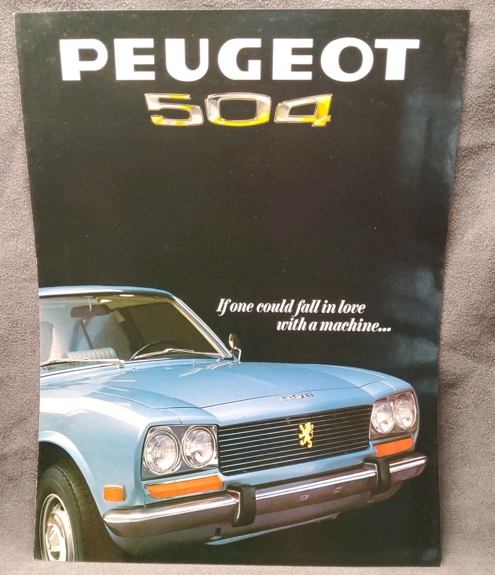 1970 Peugeot 504 Sedan Sales Brochure Folder Excellent Original 70