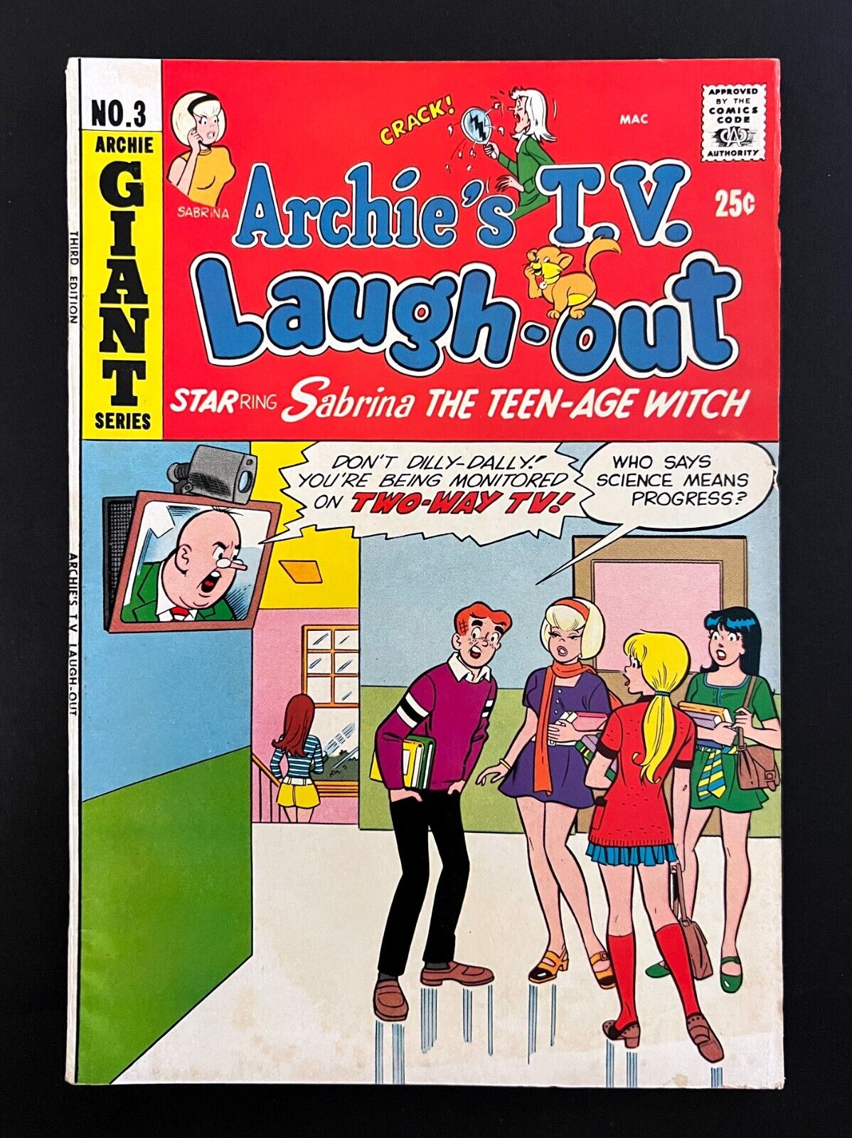 ARCHIE\'S T.V. LAUGH-OUT #3 Nice Copy Betty & Veronica Sabrina 68 Page Giant 1970
