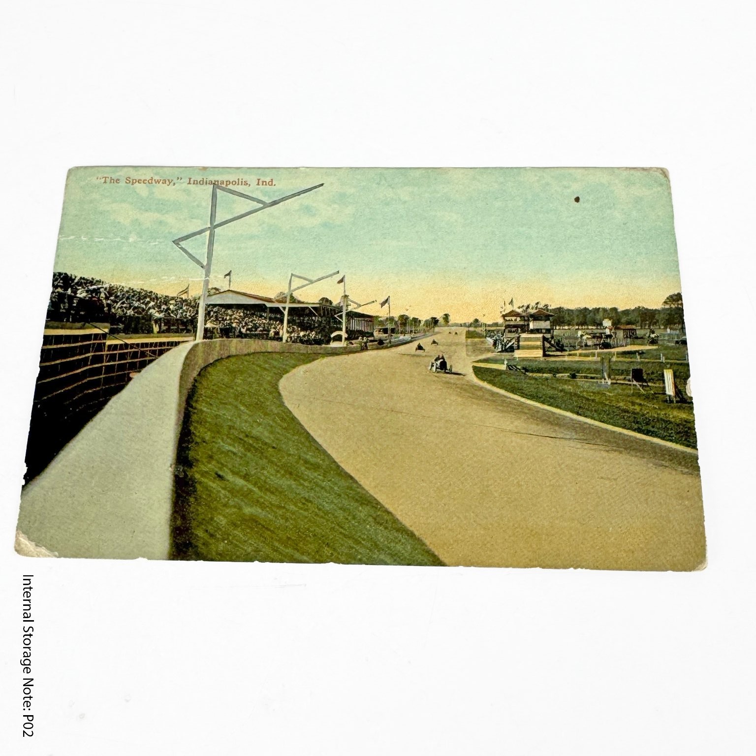 Vintage 1909 Indianapolis Motor Speedway Postcard - Early Race Track View