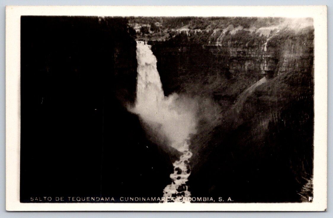 Antique Colombia Postcard BOGOTA Salto de Tequendama Falls RPPC