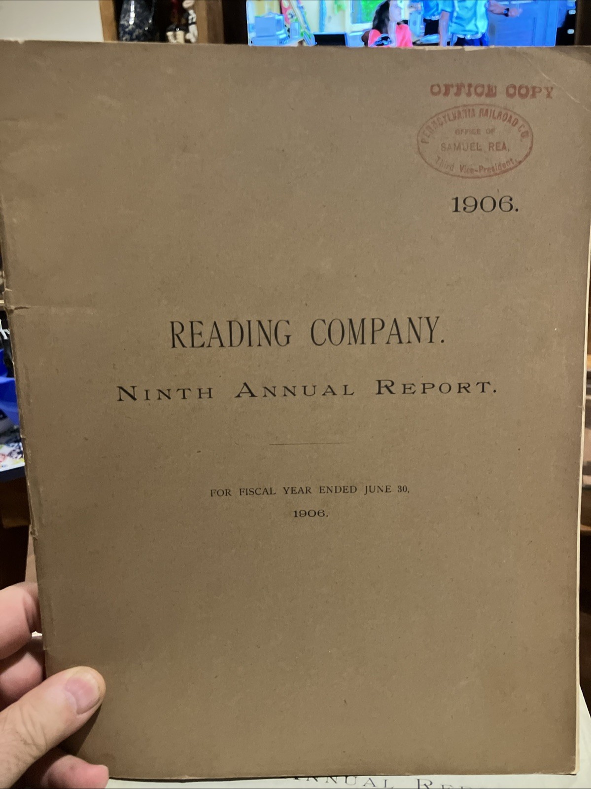 1906 READING COMPANY ANNUAL REPORT, With Map
