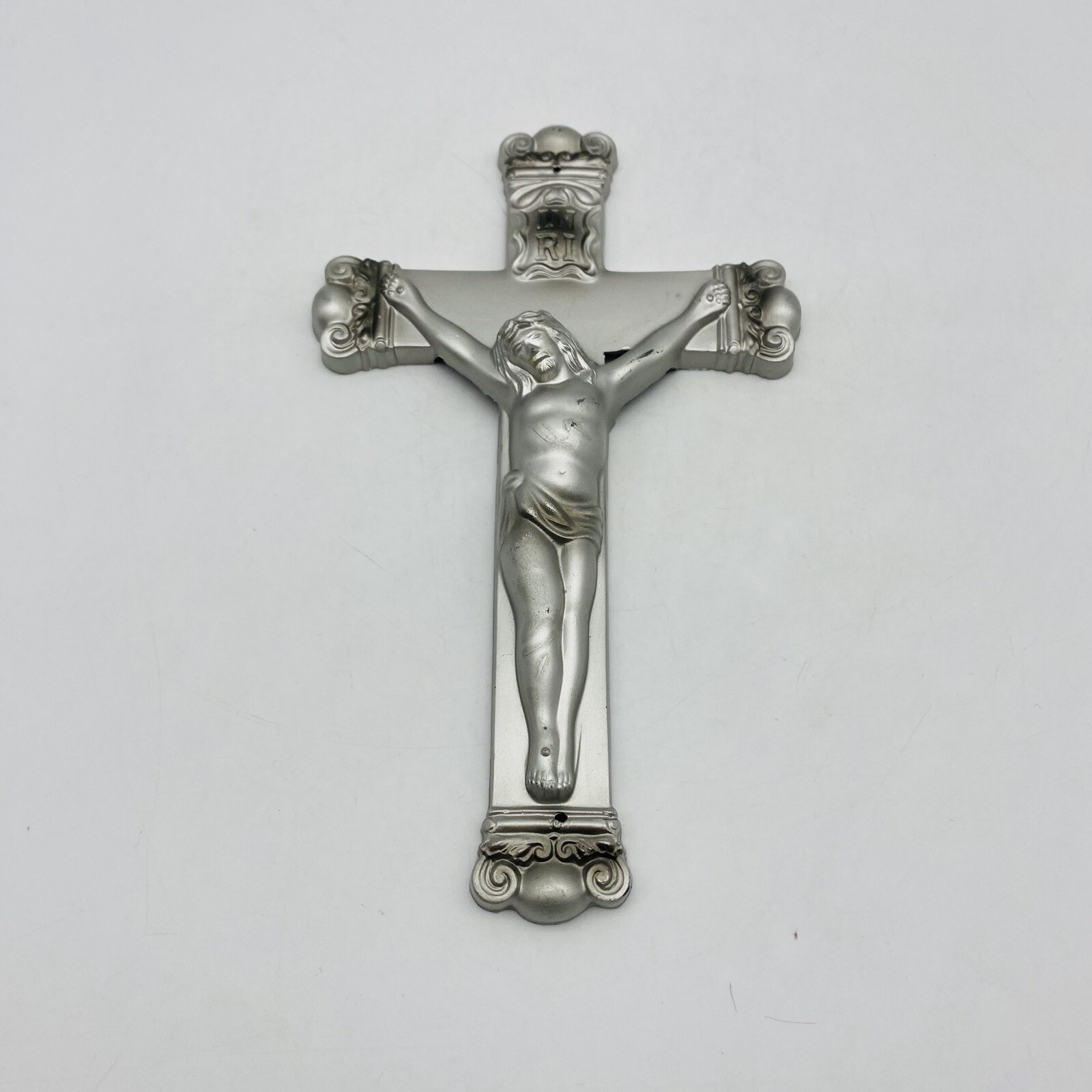 Vintage Cross Crucifix Metal Silver 7\