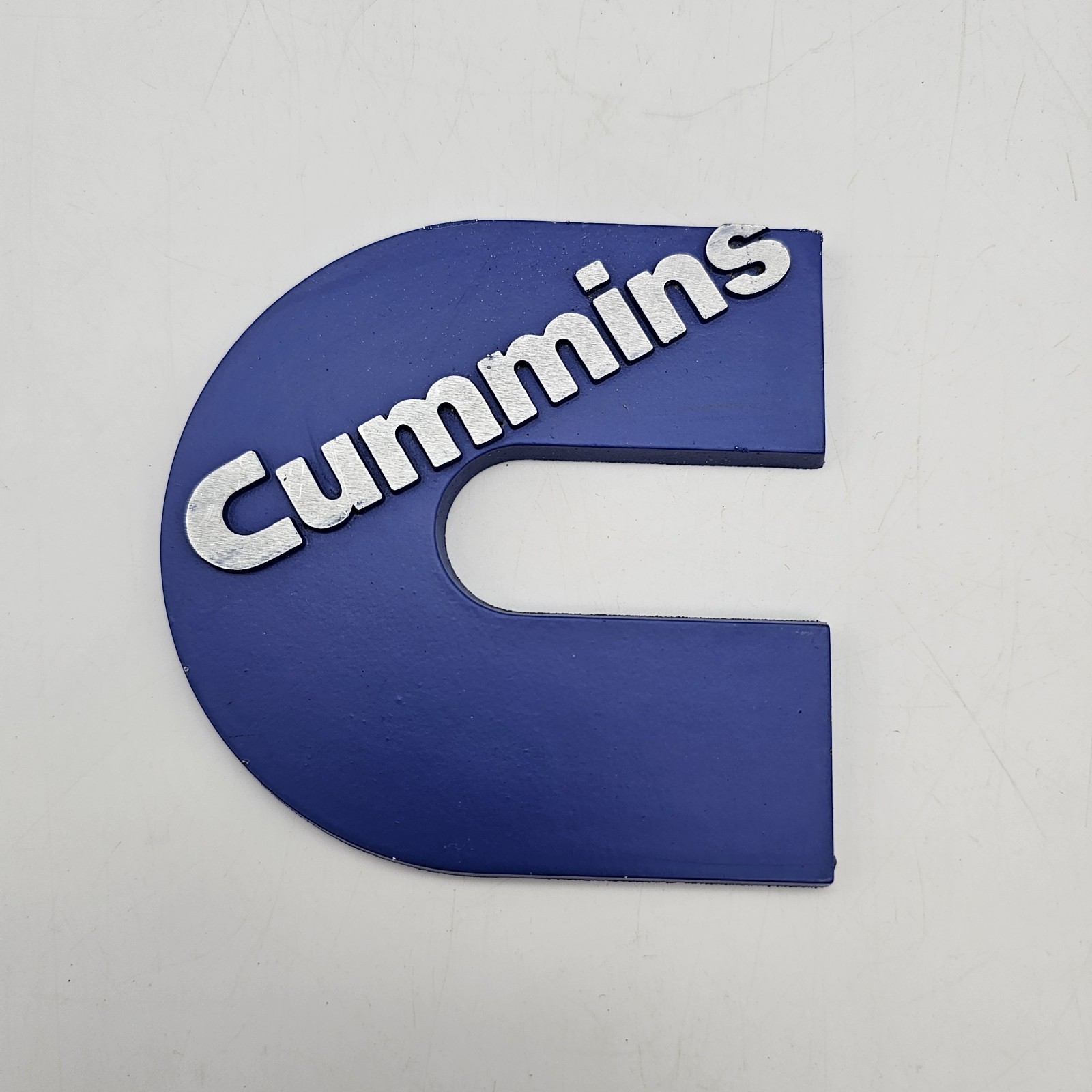 Vintage Cummins Cast Metal Blue C Logo Emblem 4