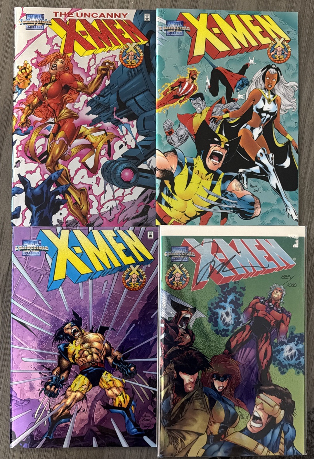 Marvel Collectible Classics X-men Chromium Lot Of 4 (1988)