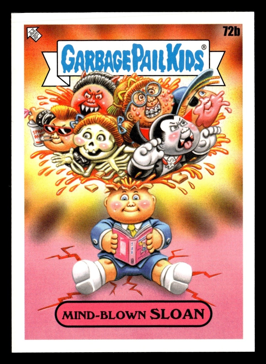Mind-Blown Sloan | 2022 Garbage Pail Kids Book Worms #72b