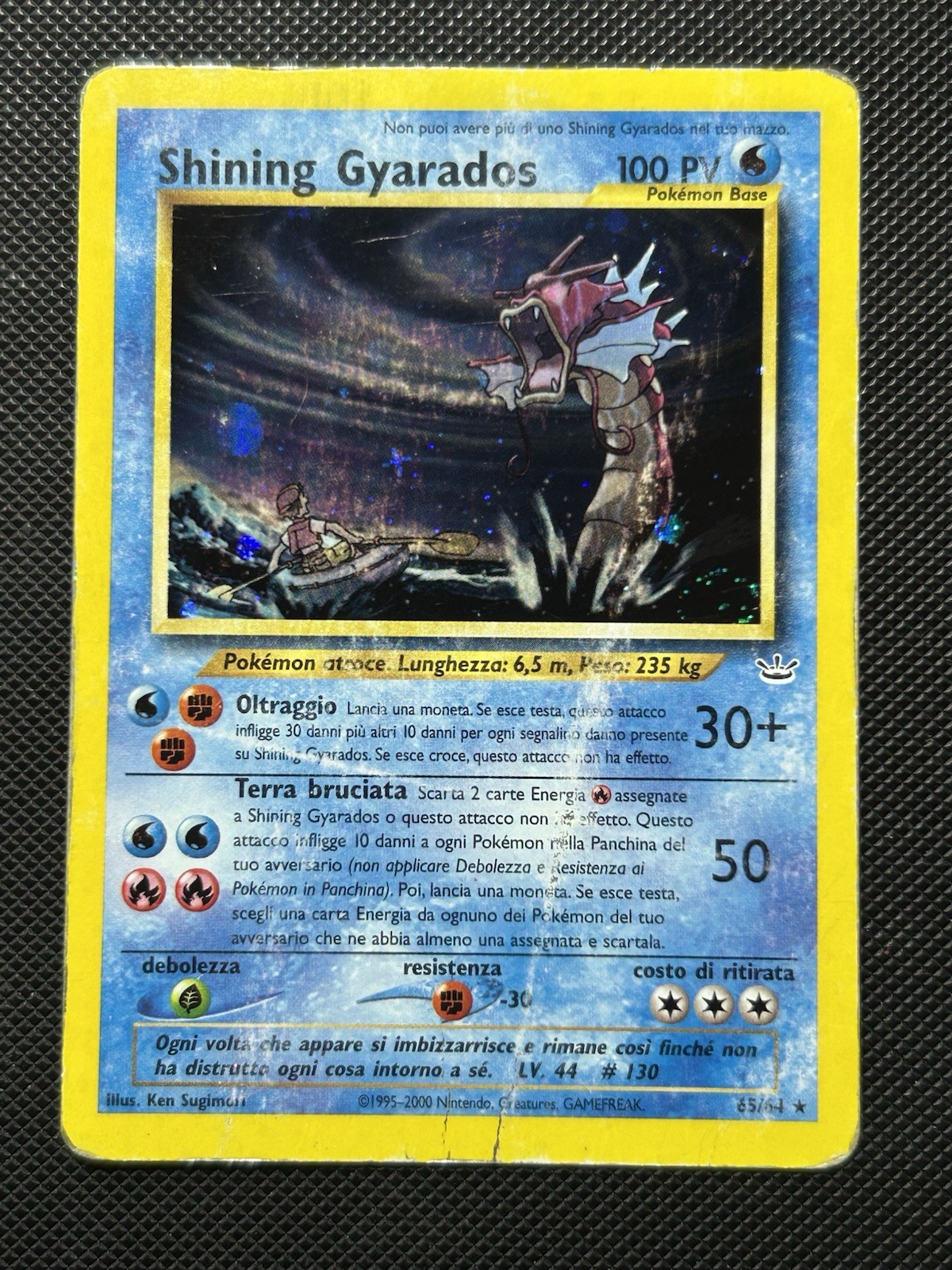 Pokemon Card Shining Gyarados (NR 65) Neo Revelation Holo ✨ 65/64 PLAYED Ita