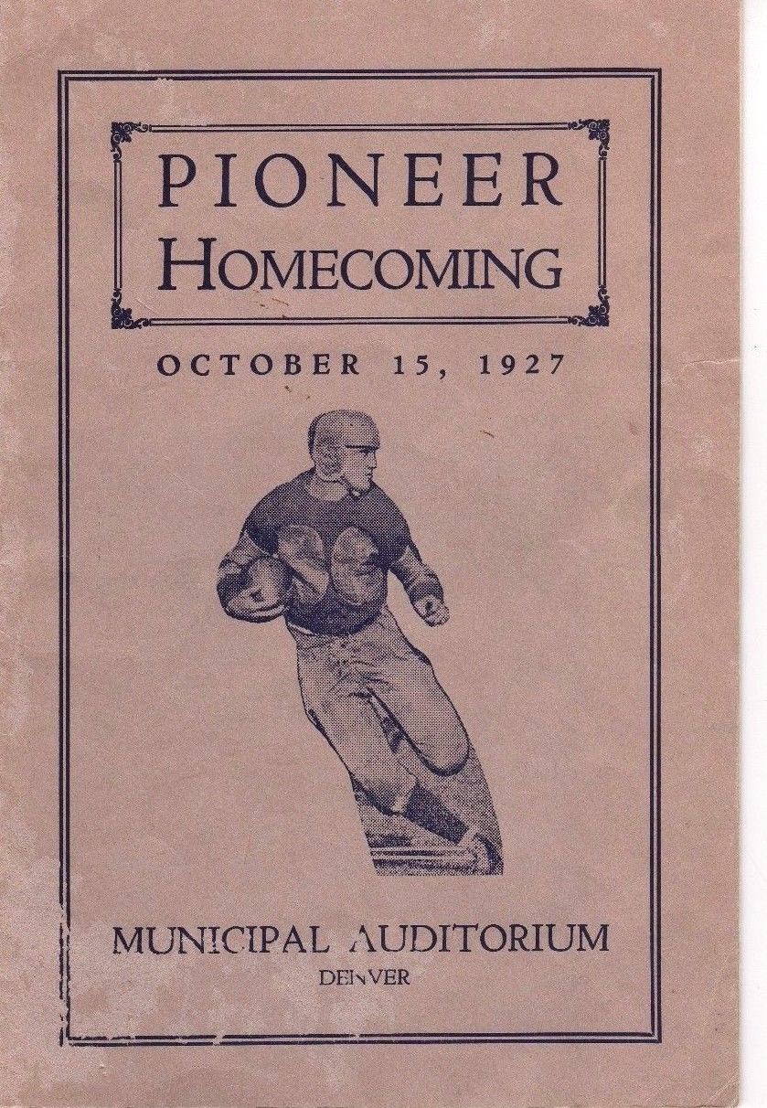 Original Vintage 1927-Denver University Homecoming Booklet-DU Pioneers