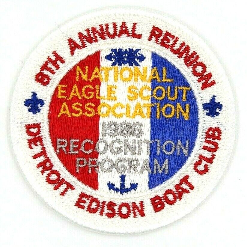 1986 NESA Reunion Detroit Area Council Patch Edison Boat Club Eagle Scout BSA MI