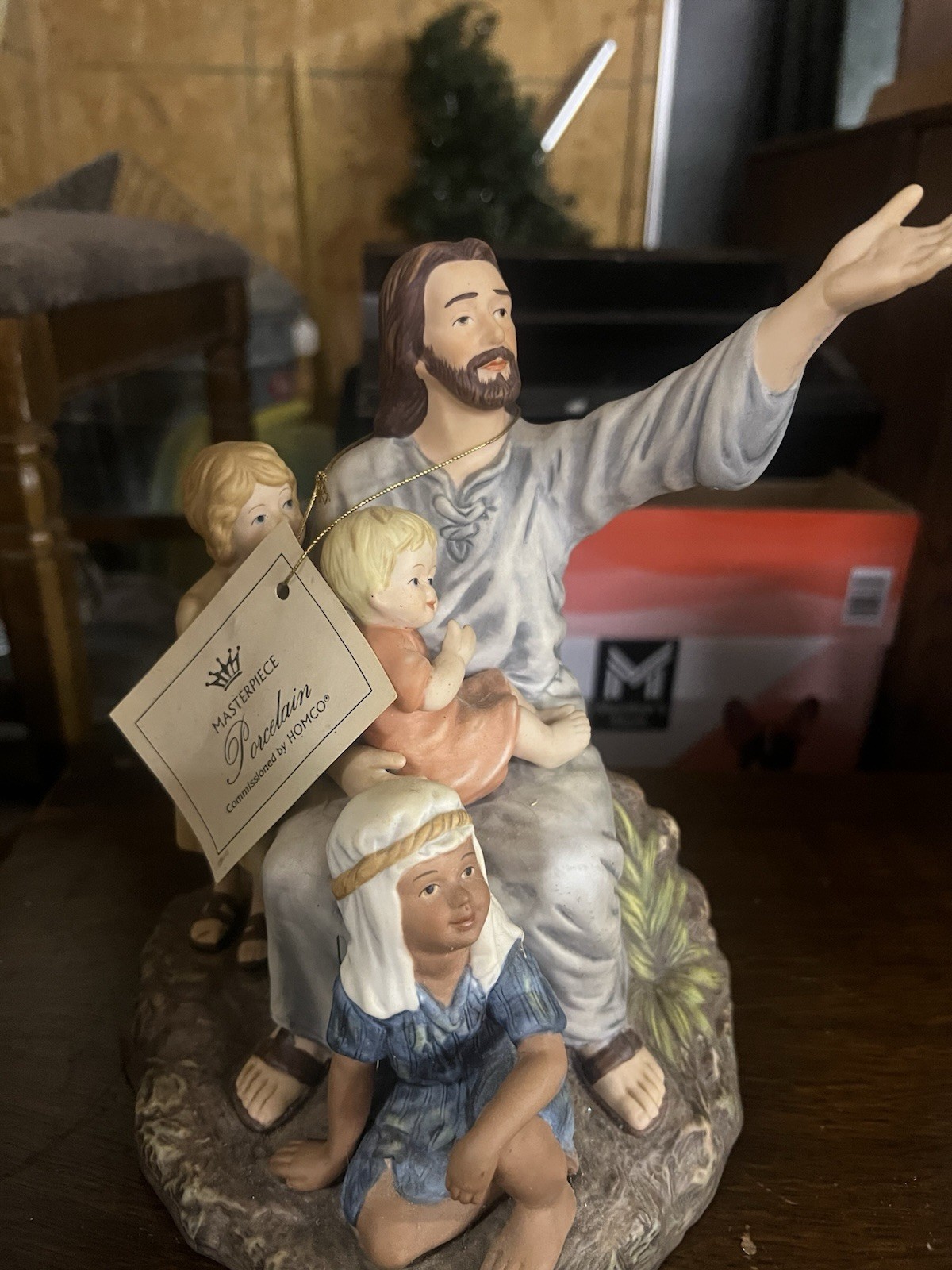 Homco Masterpiece Porcelain Vtg 1989 Jesus With Children \