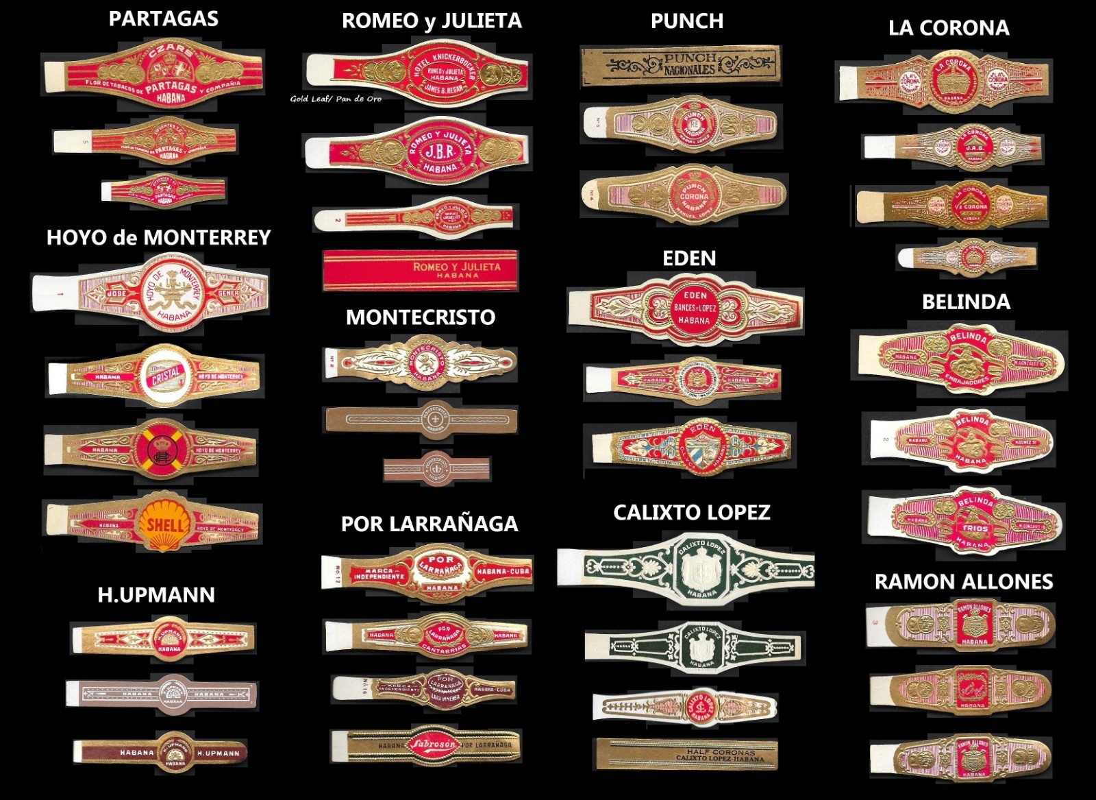 Exceptional Vintage Cigar Bands Lot (40 Pcs) - 12 Iconic Brands 1900-50s Exceptional Vintage Cigar Bands Lot (40 Pcs) - 12 Iconic Brands 1900-50s