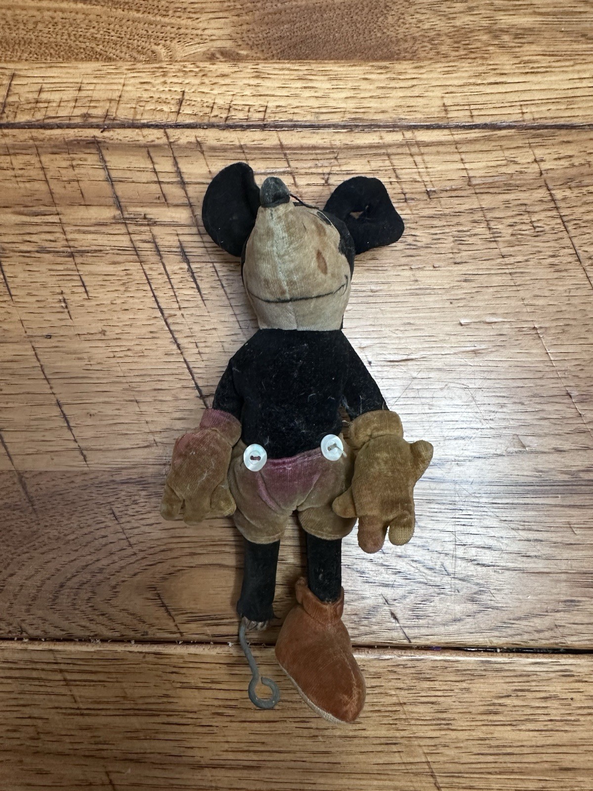 Vtg 1930s Mickey Mouse Possibly Steiff Velvet Doll Antique Wire Armature As-Is