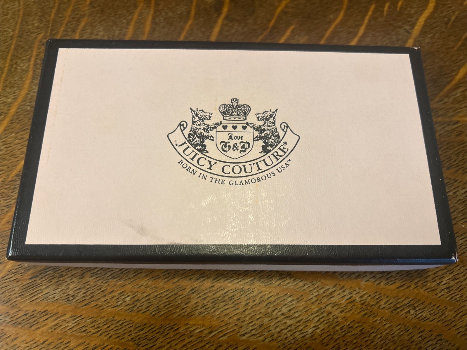 vintage 2008 Juicy Couture EMPTY Pink thick textured sturdy Gift Box for card