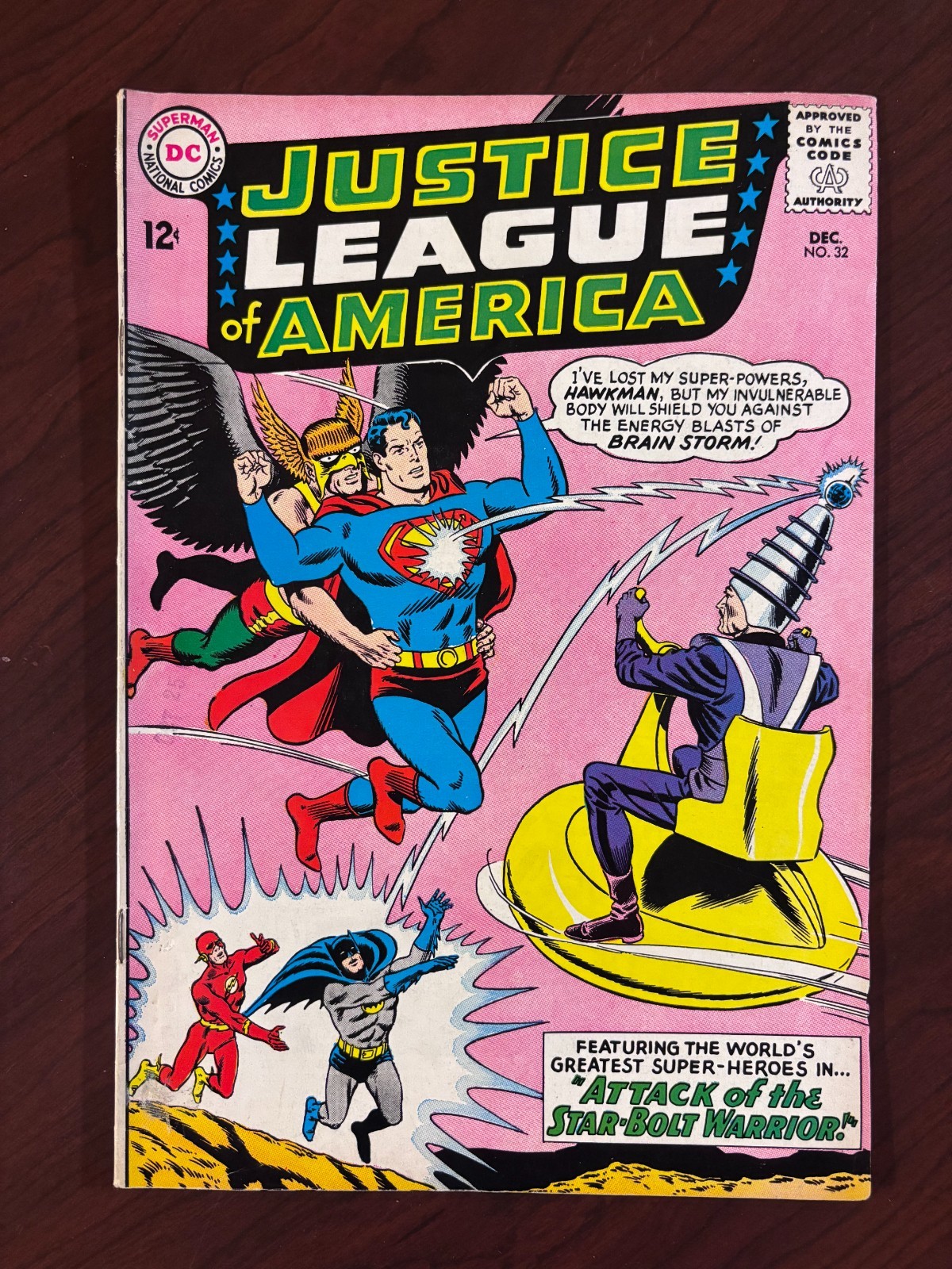 Justice League of America #32 (DC Comics 1964) Silver Age 1st Brain Storm 6.0 FN