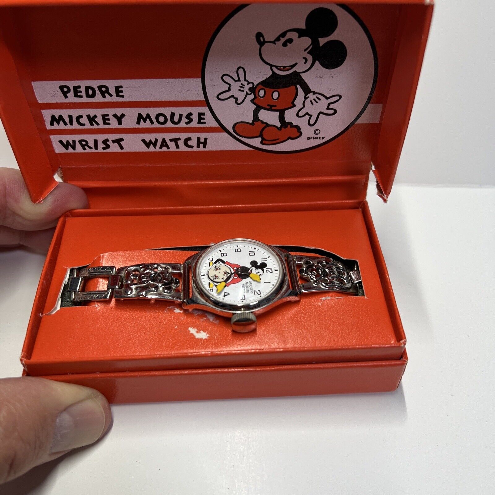 NEW  NEVER WORN 1990 DISNEY Pedre MICKEY MOUSE WRIST WATCH *  VERY LIMITED 