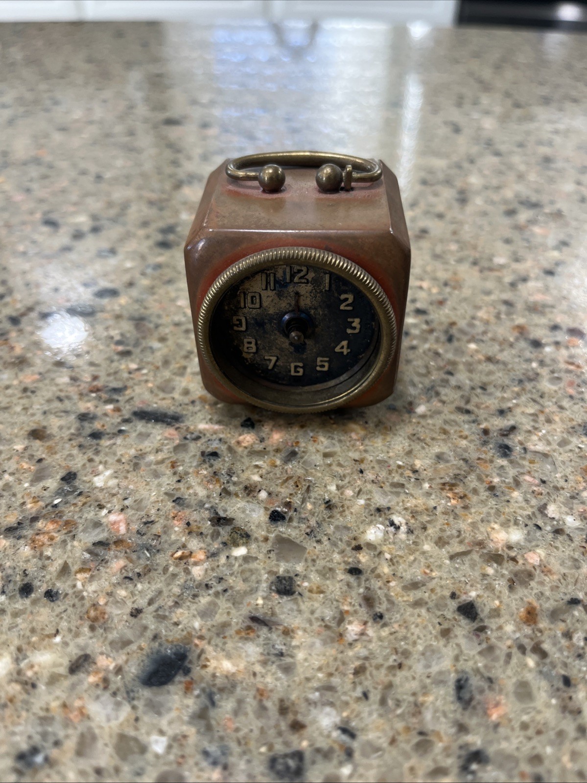 Antique German Cube Travel Alarm Clock D.R.P. 1900s Ticks- Missing Hands Antique German Cube Travel Alarm Clock D.R.P. 1900s Ticks- Missing Hands