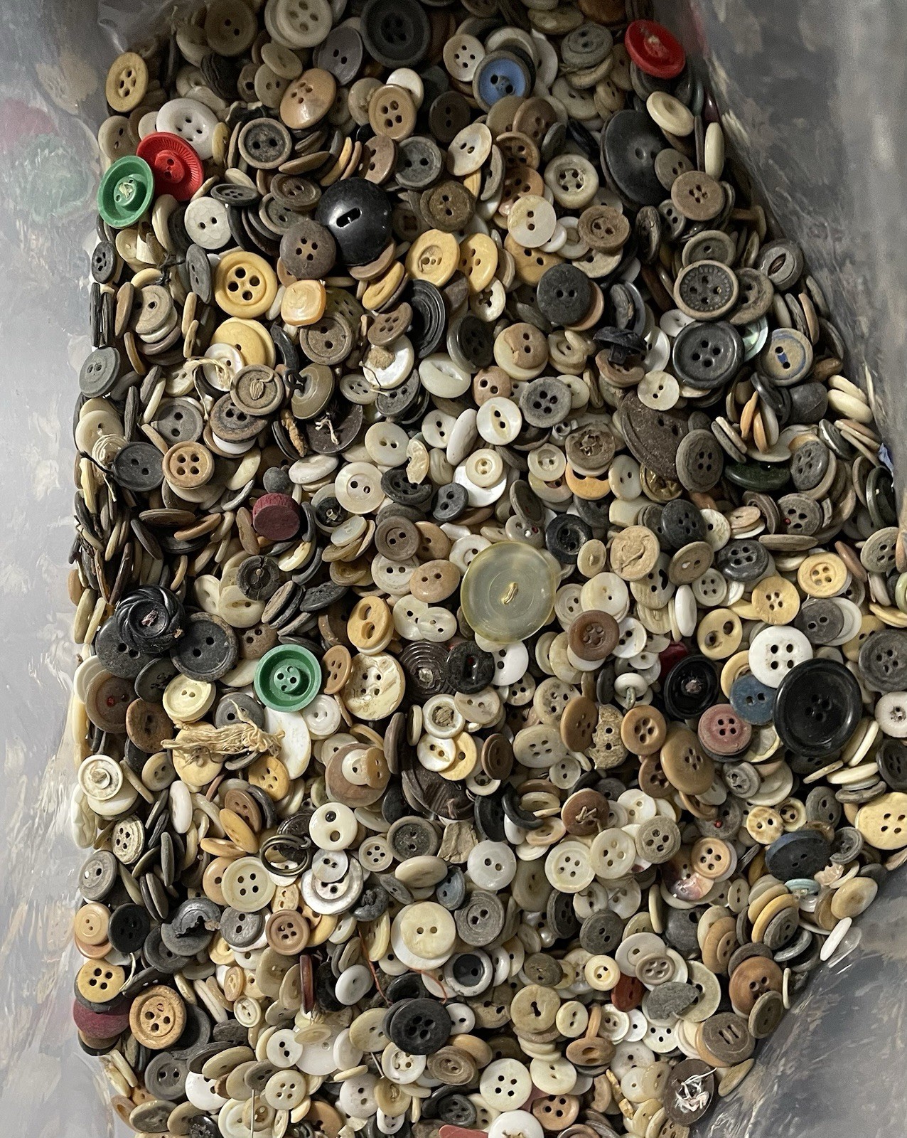 Large 7 + Pounds Lot of Antique Unsearched Buttons