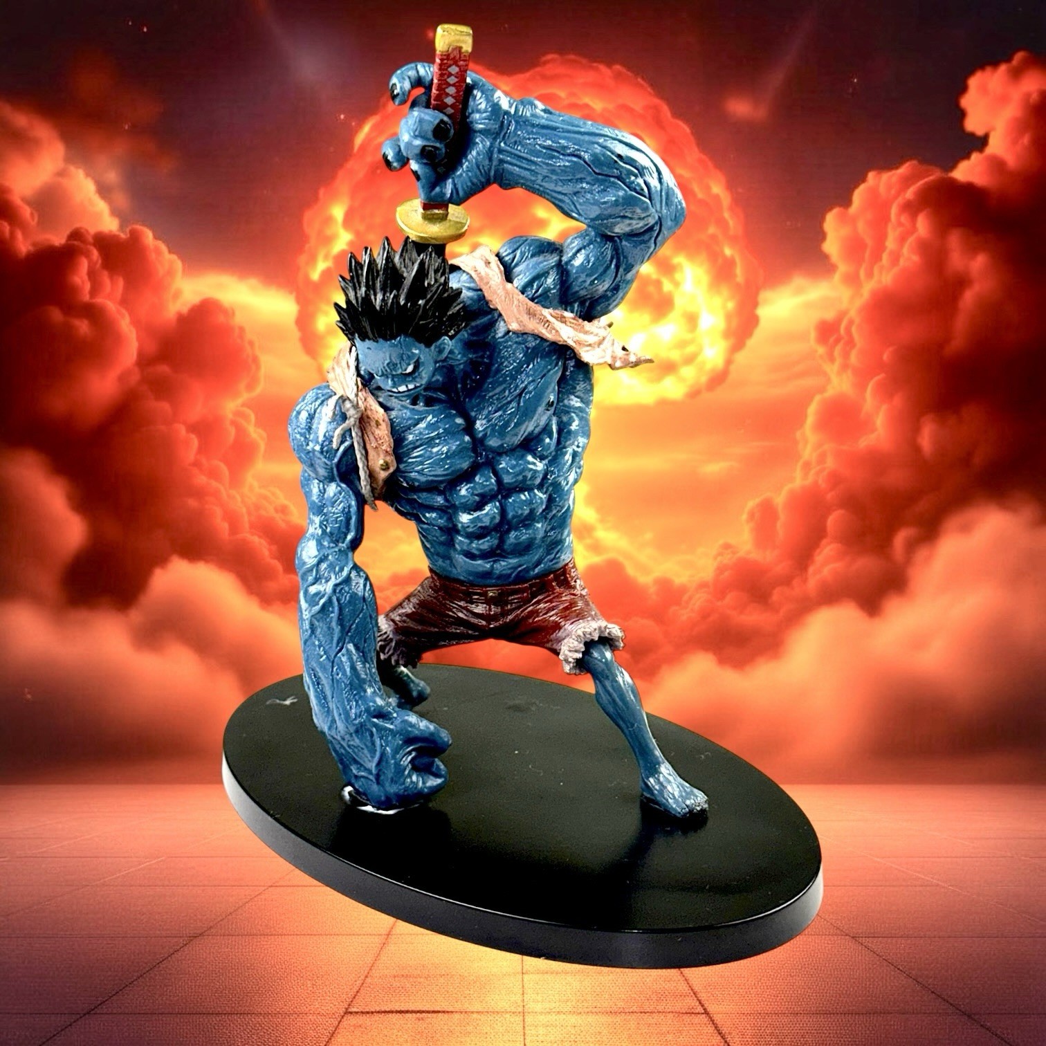 BANPRESTO ONE PIECE BLUE LUFFY ACTION FIGURE. BIG 3