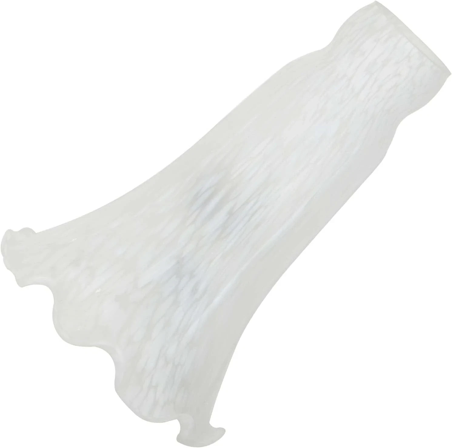 LS97 Lily Flower Blown Glass Lamp Shade Replacement White