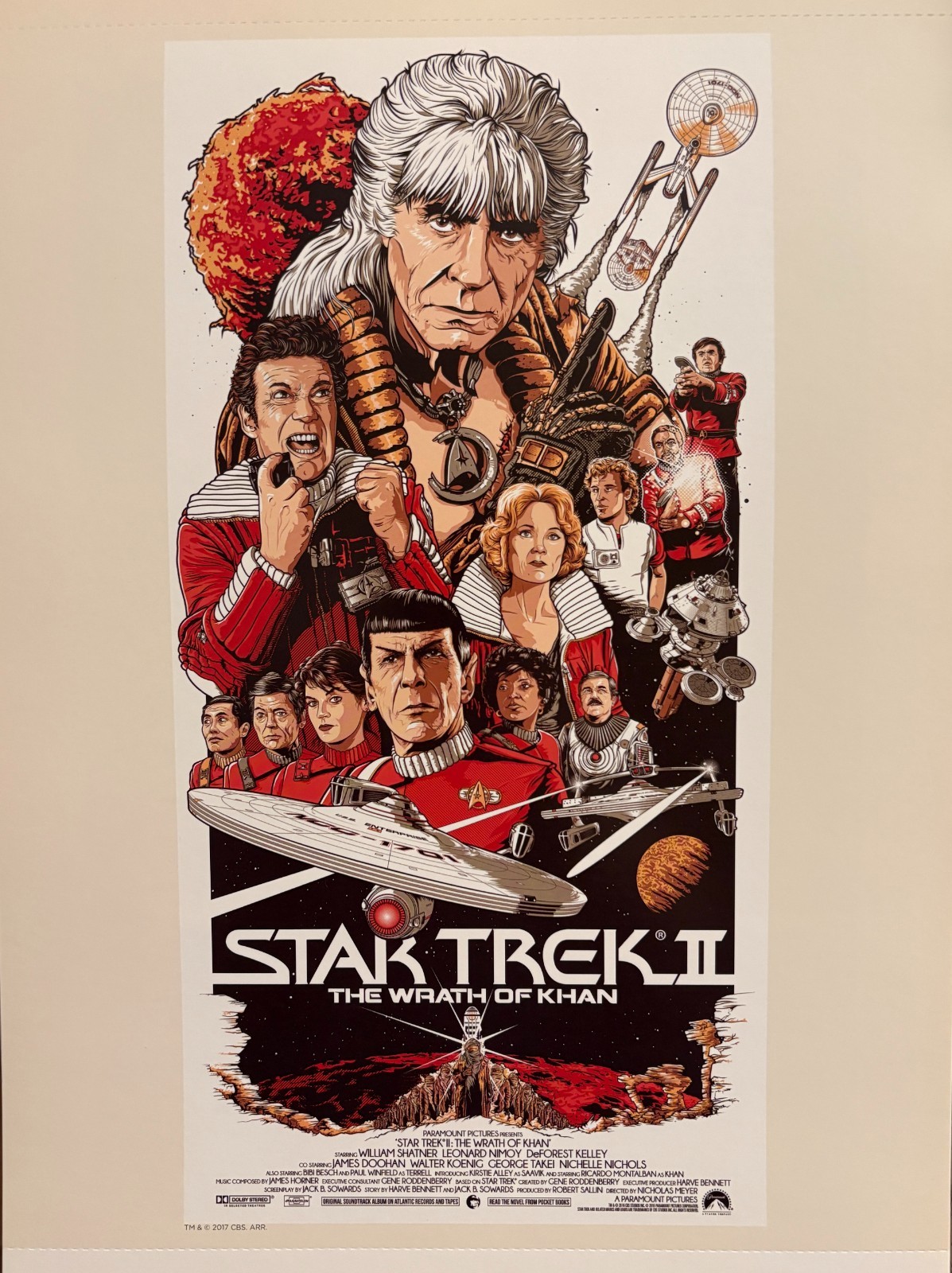Star Trek II Wrath of Khan 11x14 Lithograph Mondo Poster Revenge Patrick Connan
