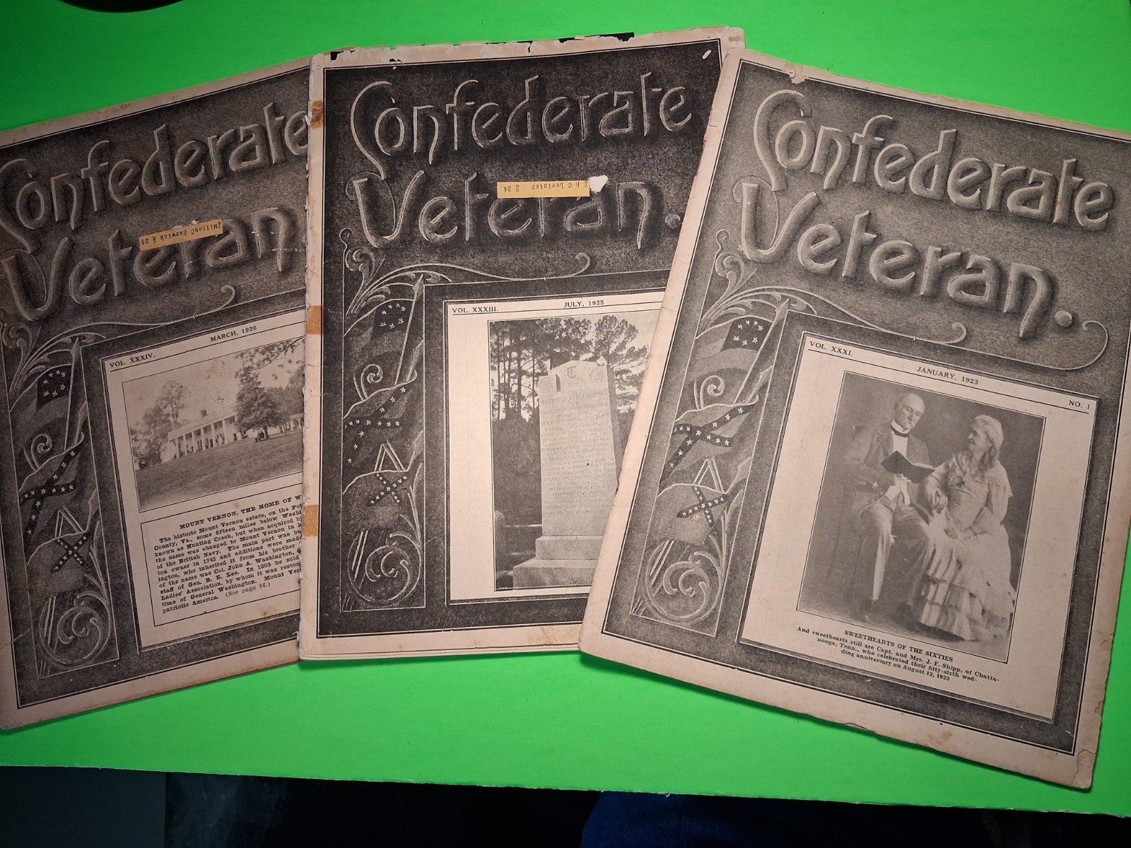 Civil War Confederate Veteran Magazine lot
