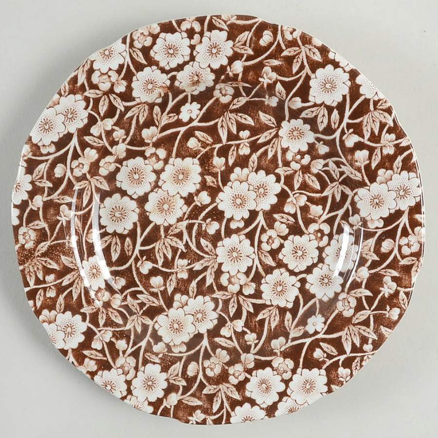 Staffordshire Calico Brown Bread & Butter Plate 693681