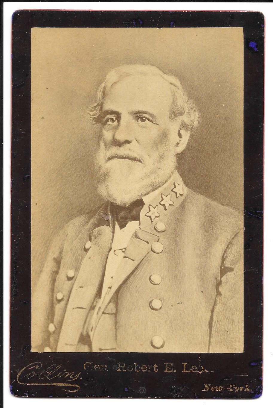 CABINET: GENERAL ROBERT E. LEE--CIVIL WAR--CONFEDERATE--PAINTING--COLLINS OF NY
