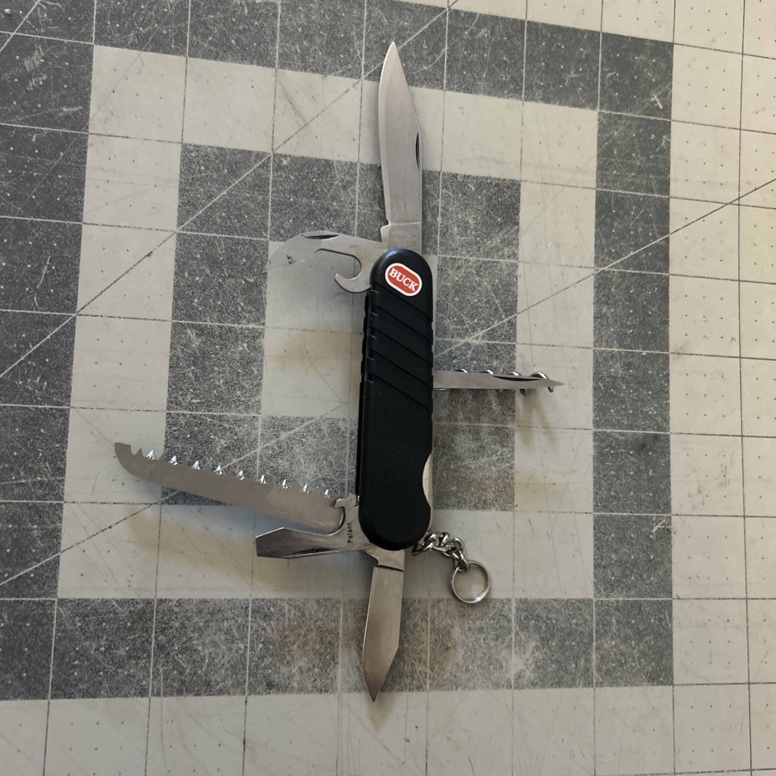 SwissBuck Trekker Wenger Buck Backpacker II Army Pocket Knife 85mm