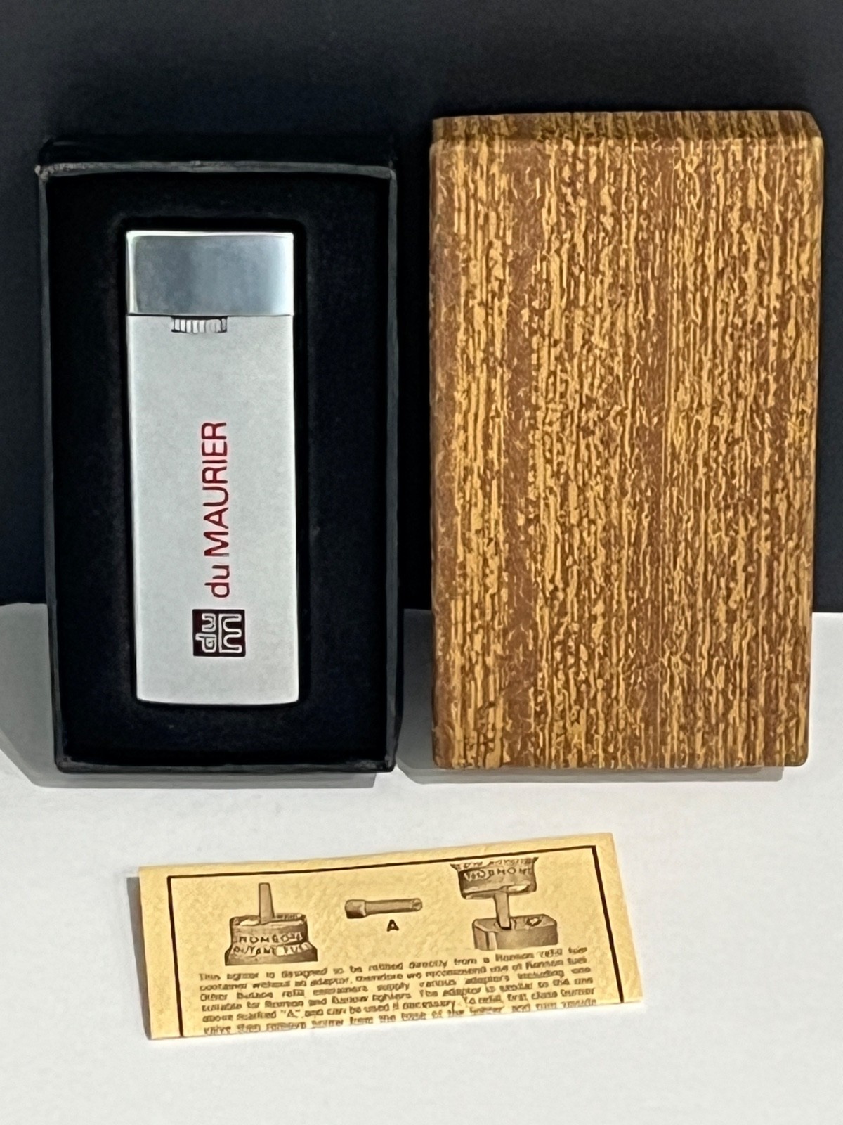 FANTASTIC BARLOW DU MAURIER CANADIAN FLIP TOP LIGHTER WITH BOX AND PAPERWORK