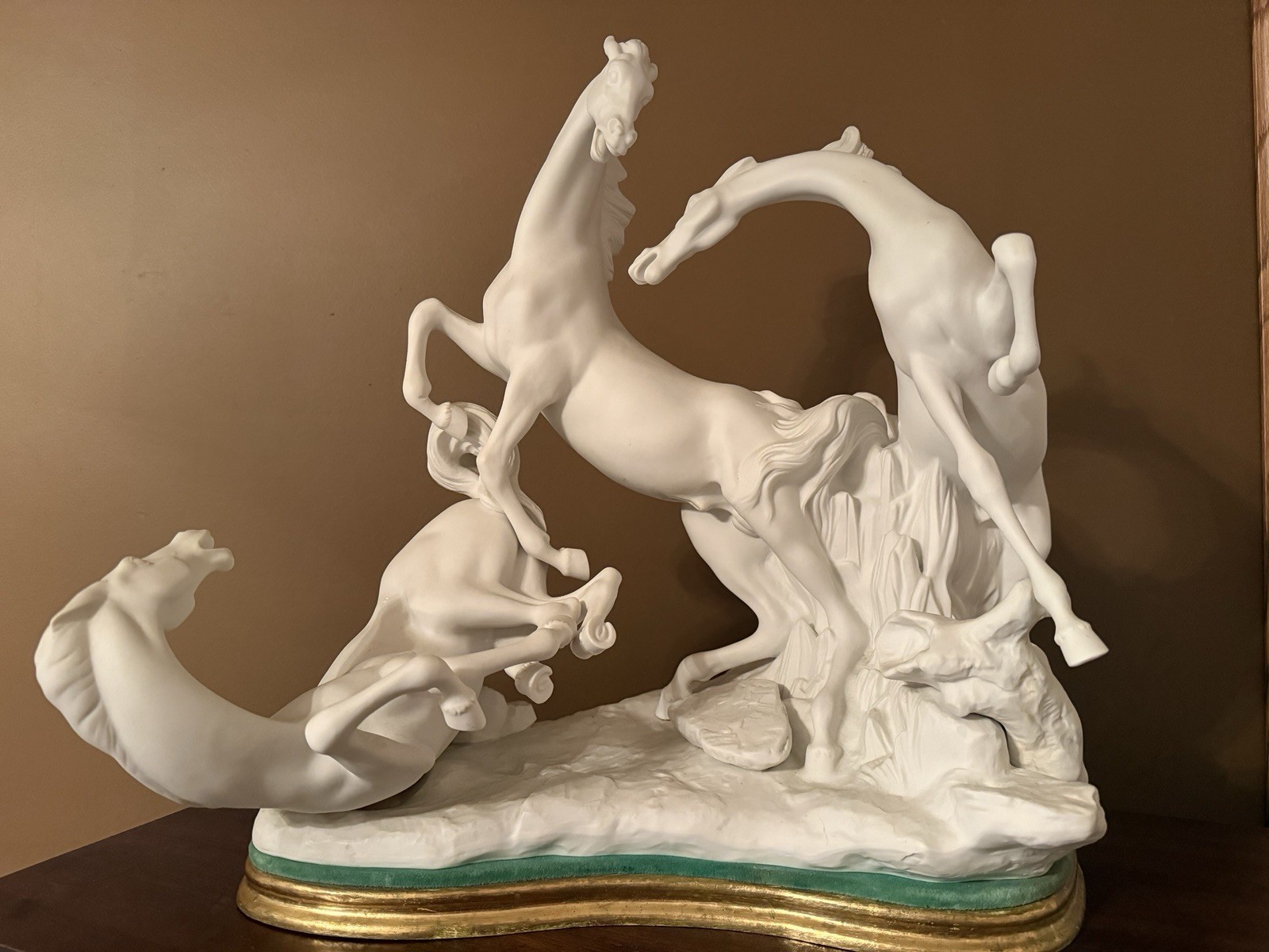 Lladro Group Of Horses #1022 White Matte 1982-83 With Catalog And 1989 Appraisal Lladro Group Of Horses #1022 White Matte 1982-83 With Catalog And 1989 Appraisal