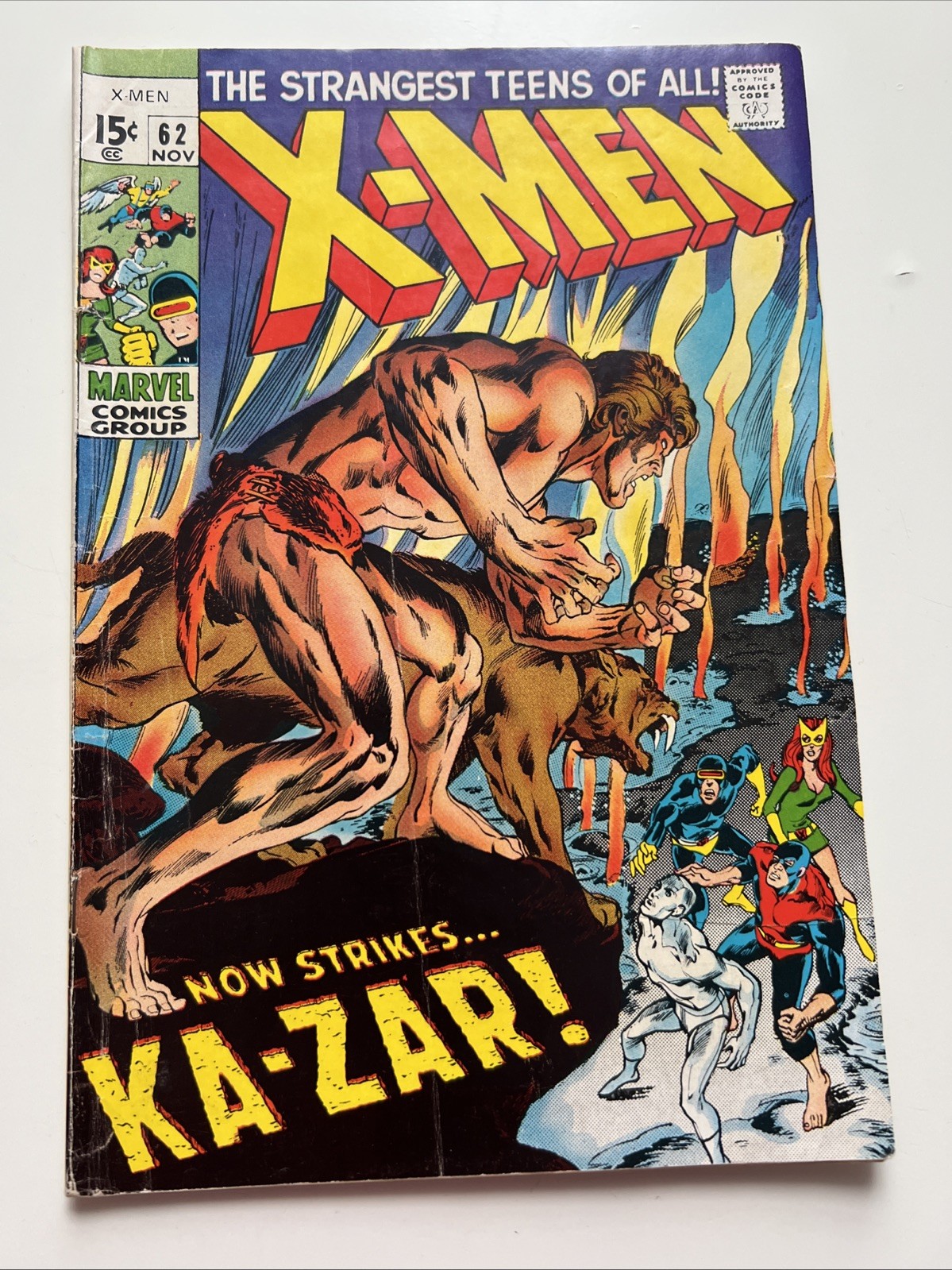 X-MEN #62 NEAL ADAMS CLASSIC KA-ZAR VF 1969 grade 8.0 - 