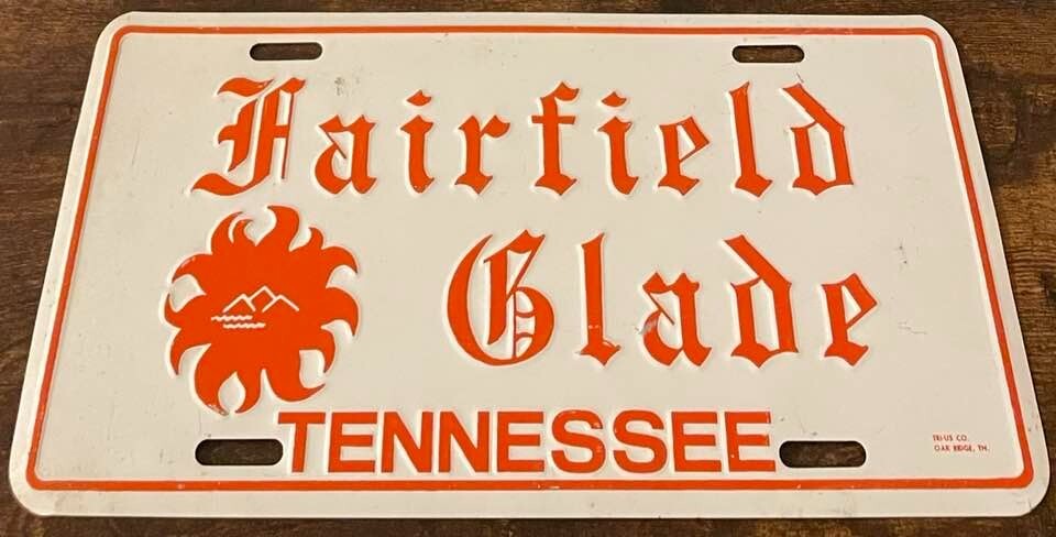 Fairfield Glade Tennessee Booster License Plate Retirement Community Smoky Mtns