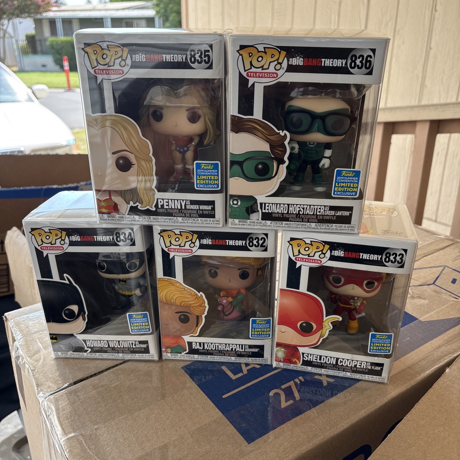 The Big Bang Theory Funko Pop Lot Of 5- 2019 Summer Convention Limited Edition