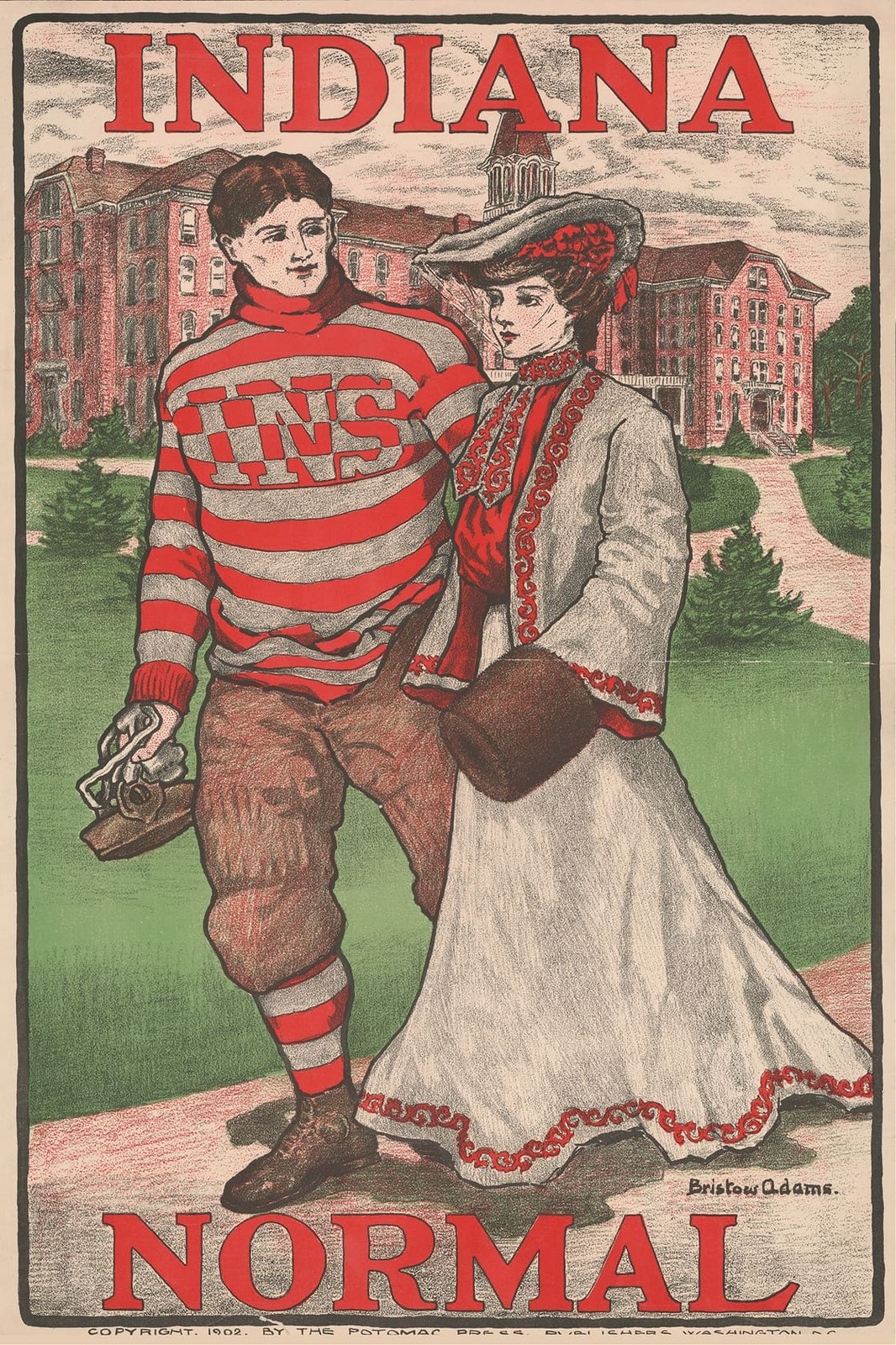 Indiana Normal School Vintage Poster (1905) 🎓 - 16x24” Retro Decor