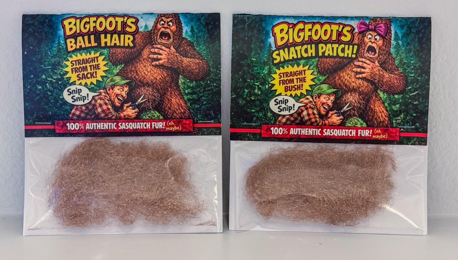 Bigfoot's Legendary Grooming Kit Sasquatch Fur Bundle Gag Gift Collectible