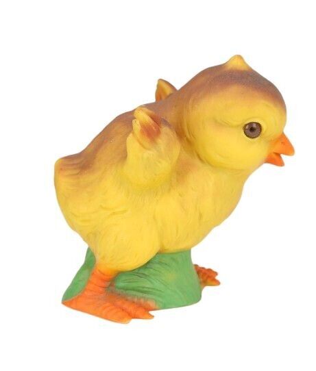Vtg Garden  yellow chicken Cart Plastic Figurine  West Germany 8033