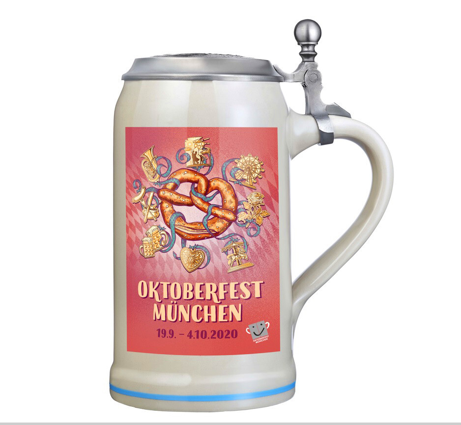 2020 OFFICIAL OKTOBERFEST STEIN LIDDED RASTAL MUG (SAMMLERKRUG, WIESNKRUG)