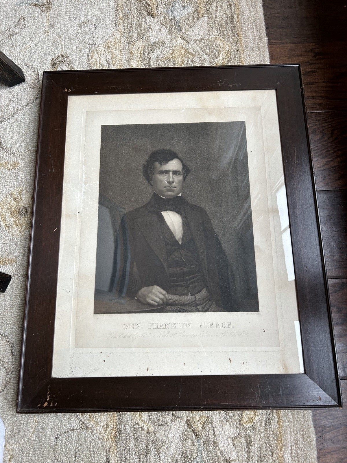 RARE Early 1850’s Engraving 12th President Of The United States FRANKLIN PIERCE RARE Early 1850’s Engraving 12th President Of The United States FRANKLIN PIERCE