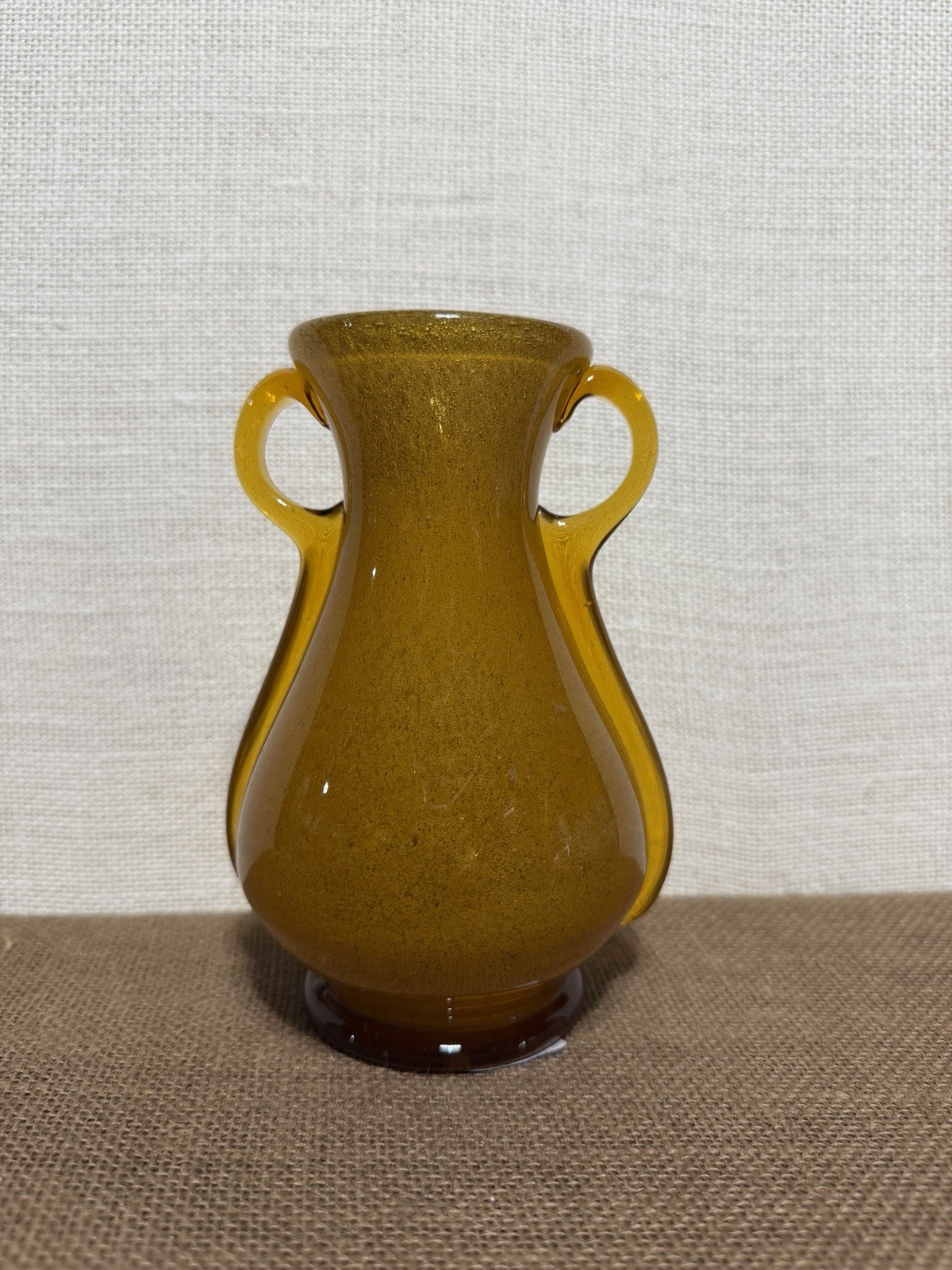 Emanuel Beranek Skrdlovice Art Glass Vase from 1950s Excellent Condition 6.25”