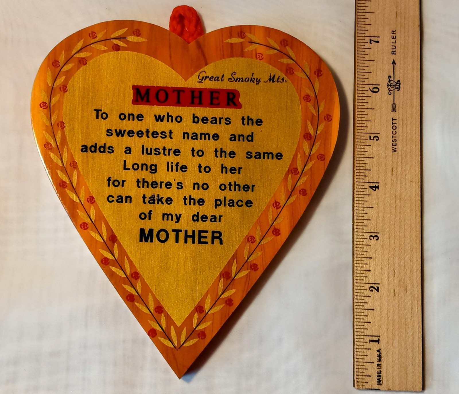 New Mother Plaque Cedar Wood Wall Hanging Souvenir 7\