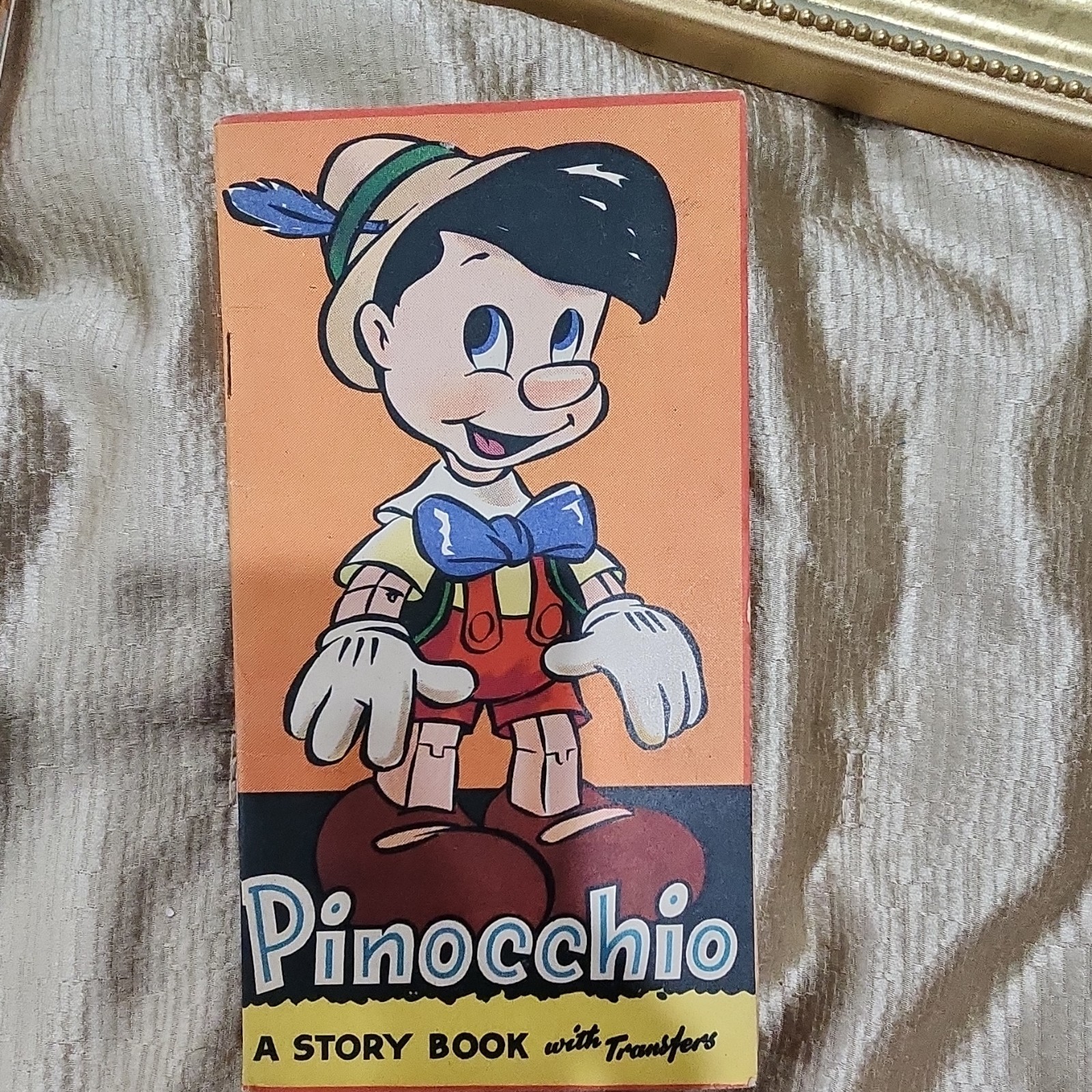 Vintage 1940s Disney Pinocchio Story Book with Transfers Unused Tower Press No