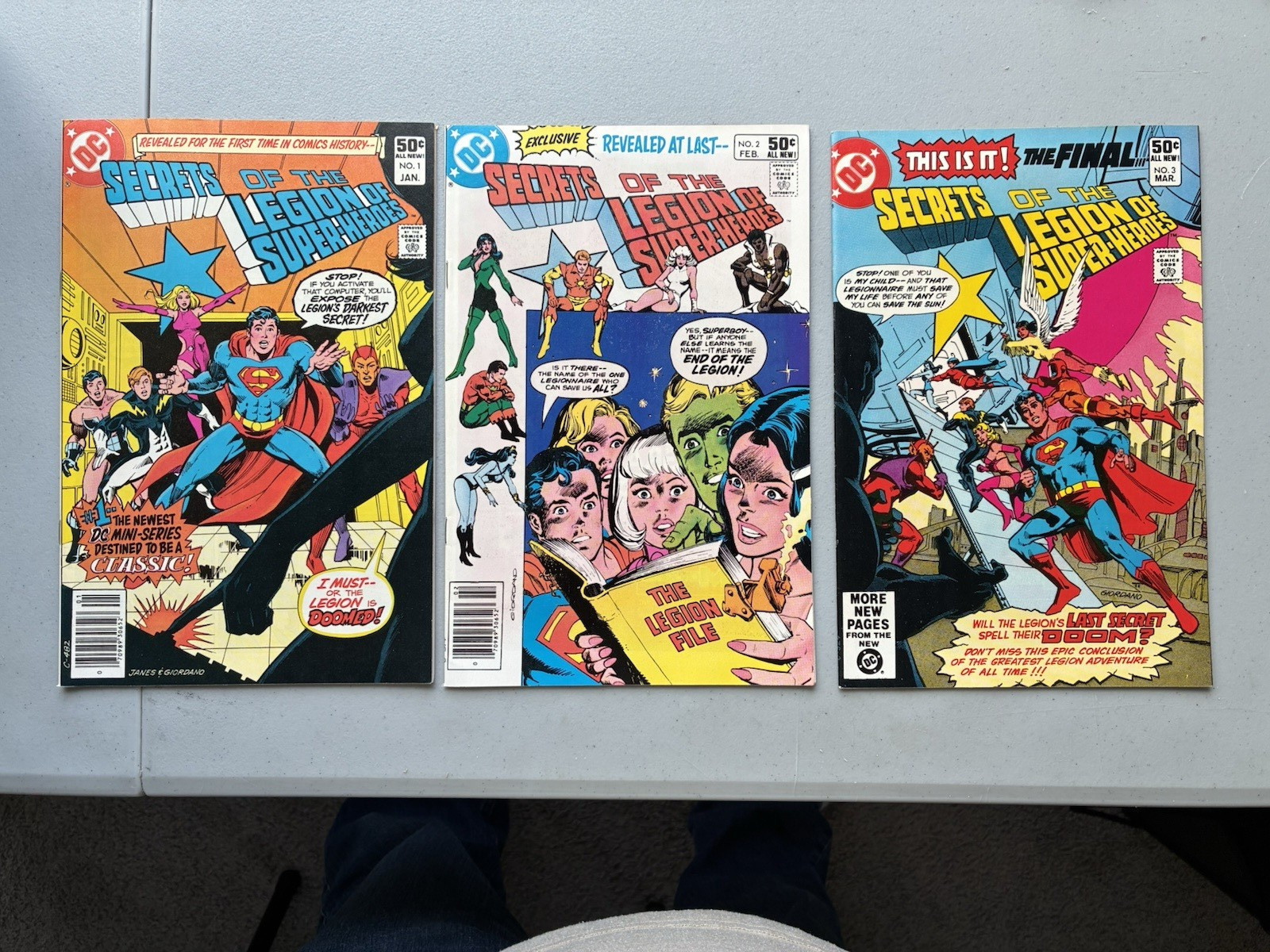 Secrets of the Legion of Super-Heroes # 1-3 Complete Set F- to FVF 1981 DC