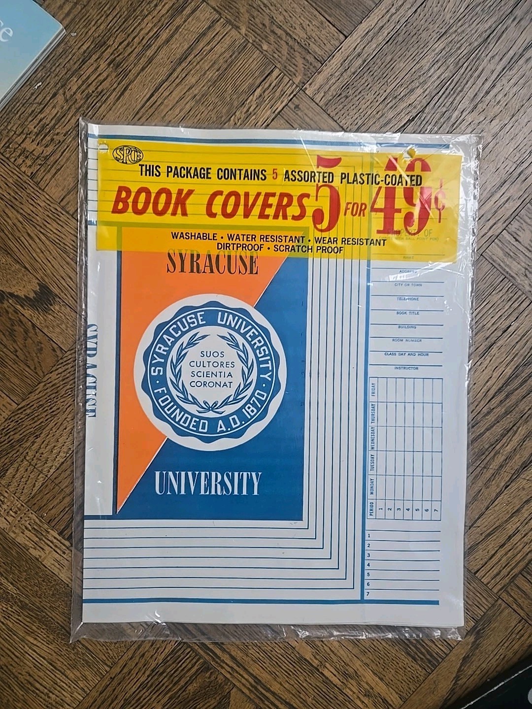 Vintage University Bookcovers, Syracuse, Harvard, Penn, Dartmouth, Rutgers New 5