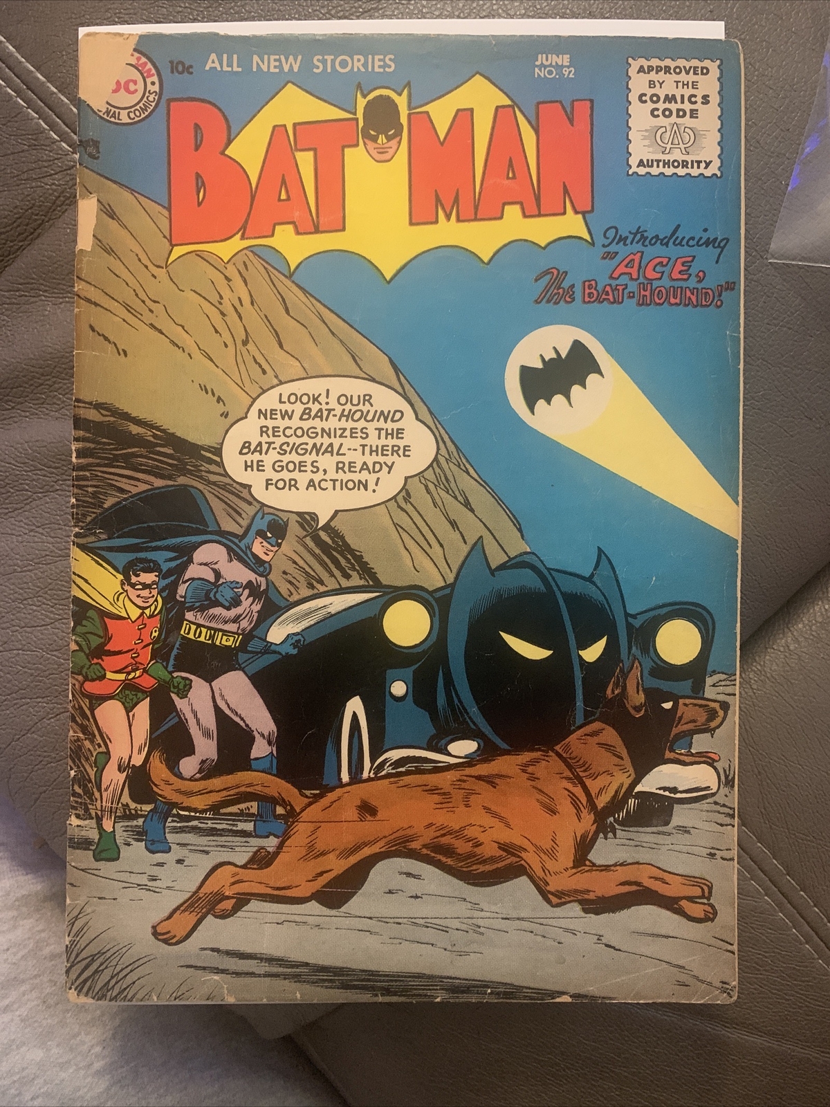 * BATMAN #92 (1955) Robin 1st ACE The Bat-Hound 1st Appearance “VG-G”