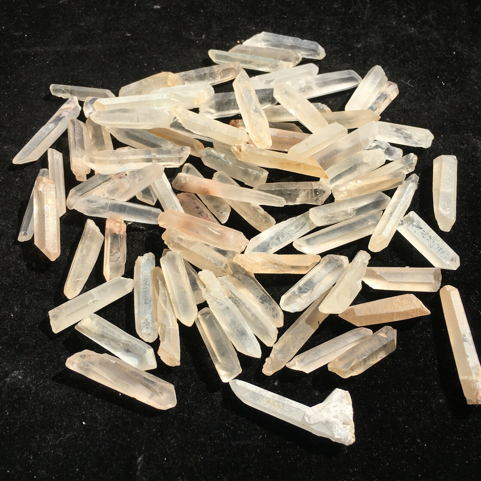 50g+ Lot Lemurian white Quartz Crystal Point Terminated Waand Specimen