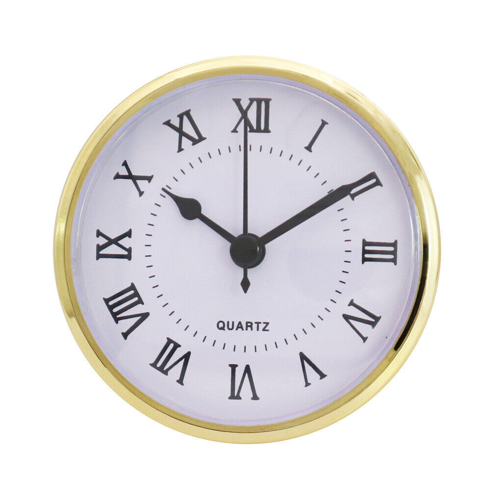 3-1/2 Inch Quartz Gold Trim Clock Fit-Up/ Insert Arabic Numeral Quartz Movement