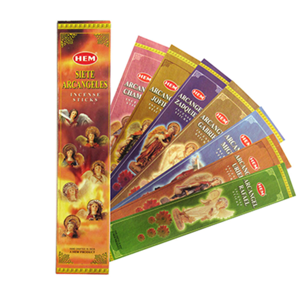 HEM Siete Arcangeles Incense Set (Seven Archangels) - 1 Box (7 x5 = 35 Sticks)